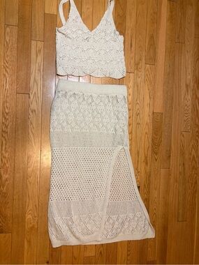 Crochet Knit Maxi SET
